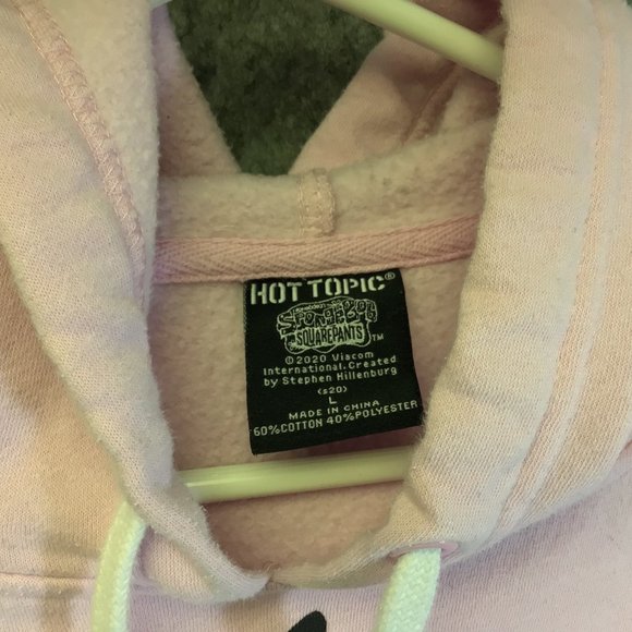 SpongeBob SquarePants Pink Savage Patrick Hoodie Hoody Sweater Adult Sz Large - Picture 2 of 7